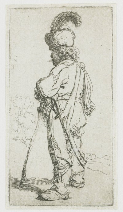 En polack med en pinne av Rembrandt van Rijn