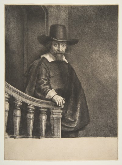 Ephraim Bueno, judisk läkare, 1647. av Rembrandt van Rijn