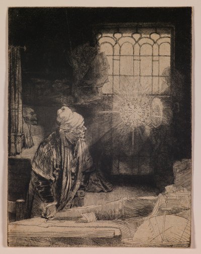 Faust (Forskaren i sitt arbetsrum) av Rembrandt van Rijn