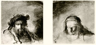 Huvudstudier av Rembrandt van Rijn