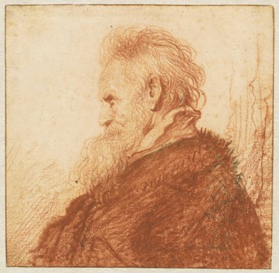 Chef för en gammal man (recto) av Rembrandt van Rijn