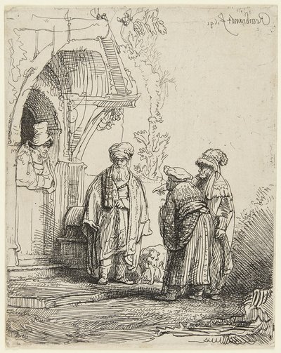 Jakob och Laban av Rembrandt van Rijn