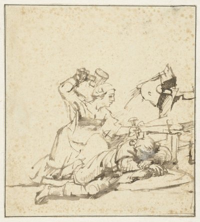 Jaël dödar Sisera av Rembrandt van Rijn