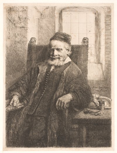 Jan Lutma, äldre, guldsmed och skulptör av Rembrandt van Rijn