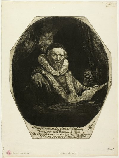 Jan Uytenbogaert av Rembrandt van Rijn
