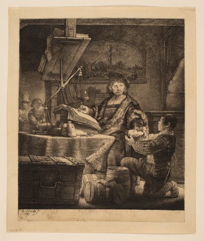 Jan Uytenbogaert, generalreceiver ("Guldviktaren") av Rembrandt van Rijn
