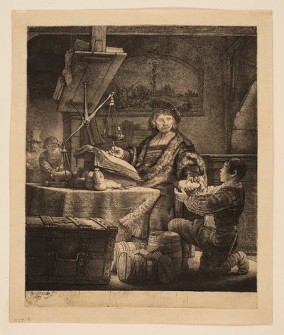 Jan Uytenbogaert, generalreceiver ("Guldviktaren") av Rembrandt van Rijn