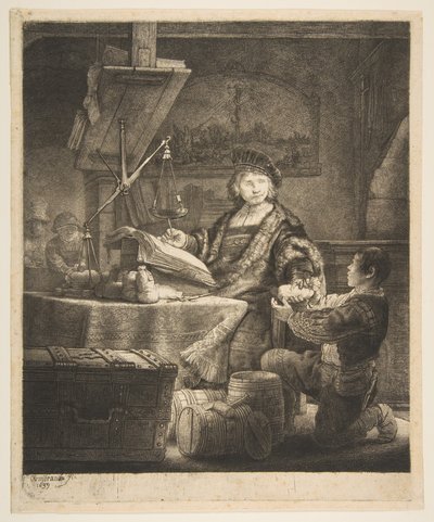 Jan Uytenbogaert Guldvägaren, 1639. av Rembrandt van Rijn