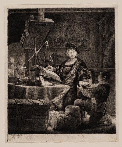 Jan Uytenbogaert, "Guldvägaren" av Rembrandt van Rijn
