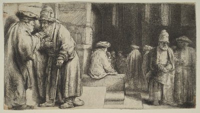 Judar i en synagoga, 1648. av Rembrandt van Rijn
