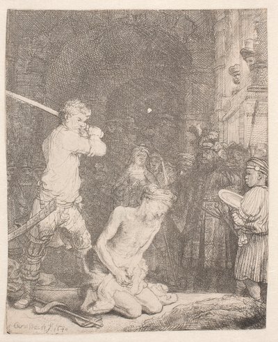 Johannes Döparen halshuggen av Rembrandt van Rijn
