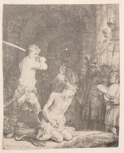 Johannes Döparen halshuggen av Rembrandt van Rijn
