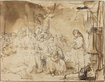 Joseph berättar om sina drömmar av Rembrandt van Rijn