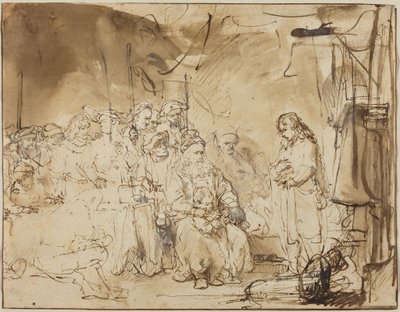 Josef berättar om sina drömmar av Rembrandt van Rijn