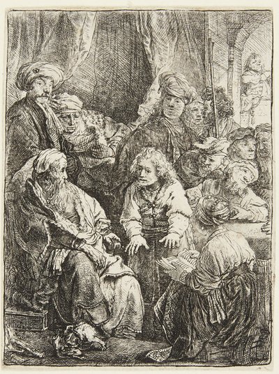 Josef berättar om sin dröm av Rembrandt van Rijn