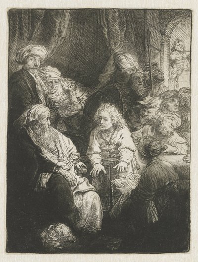 Joseph berättar om sina drömmar av Rembrandt van Rijn