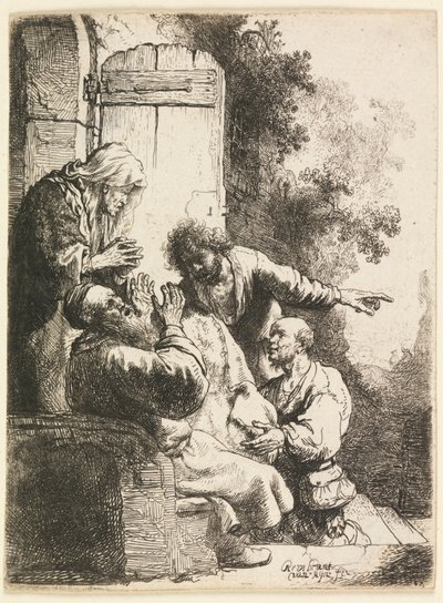 Josefs kappa fördes till Jakob av Rembrandt van Rijn