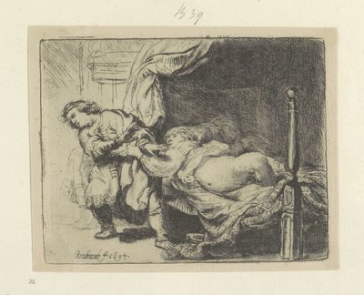 Jozef en de kvinna van Potifar Samling av åttiofem originaltryck (serietitel) av Rembrandt van Rijn