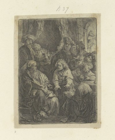 Joseph berättar sina drömmar Recueil de quatre-vingt-cinq estampes originales (serietitel) av Rembrandt van Rijn