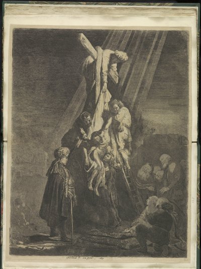 Kruisafname: andra platta Samling av åttiofem originaltryck (serietitel) av Rembrandt van Rijn