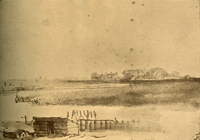 Landskapsteckning, c1630-16160, 1908. av Rembrandt van Rijn