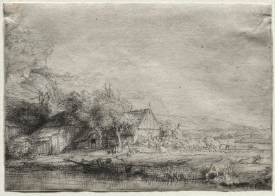 Landskap med en ko av Rembrandt van Rijn