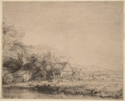 Landskap med en ko av Rembrandt van Rijn