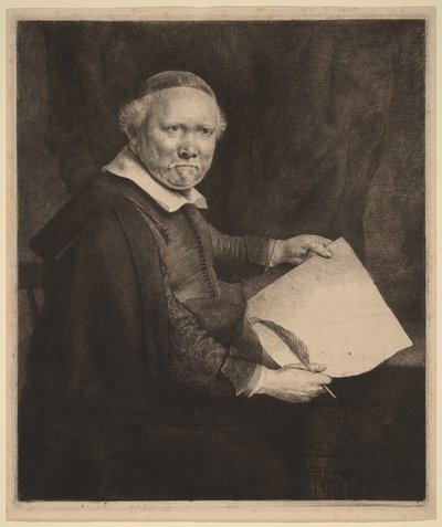 Lieven Willemsz van Coppenol: den större tavlan av Rembrandt van Rijn