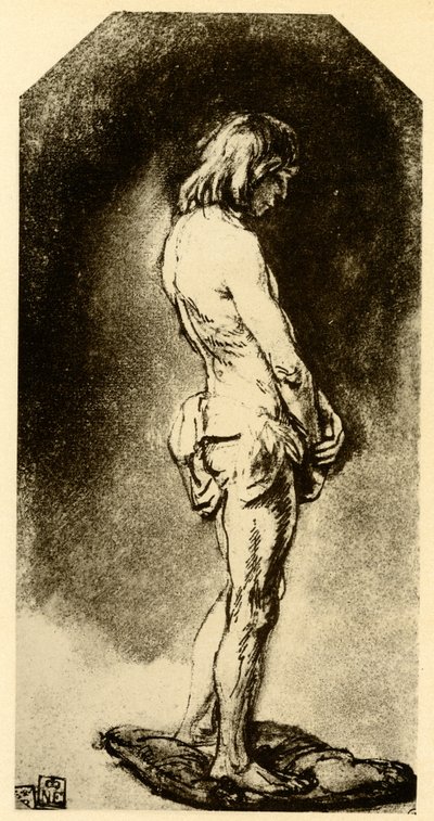 Naken man av Rembrandt van Rijn