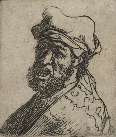 Man som gråter, tre fjärdedelar vänster: byst, ca. 1629., ca. 1629. av Rembrandt van Rijn