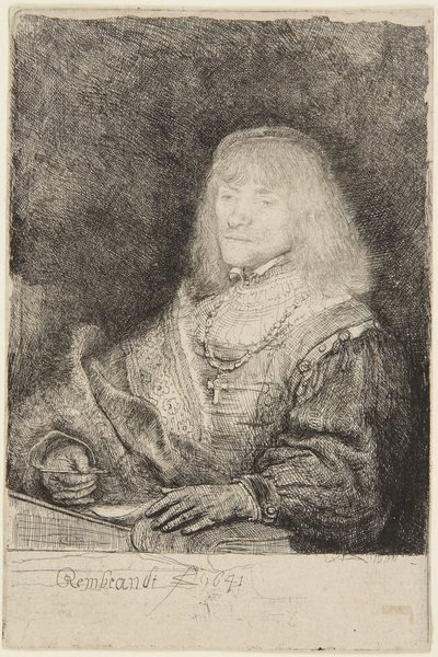 Man med krucifix och kedja av Rembrandt van Rijn