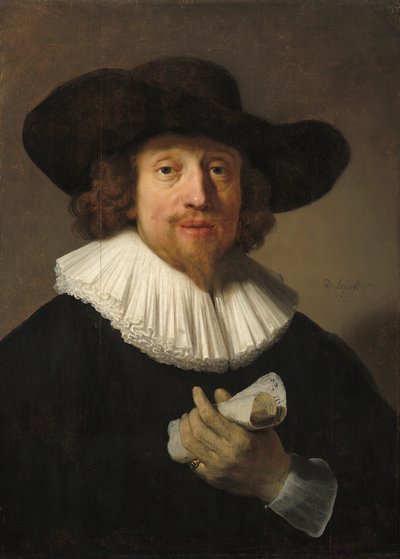 Man med notblad, 1633 av Rembrandt van Rijn