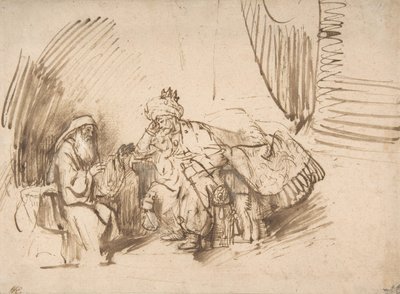 Nathan förmanar David, 1650-55. av Rembrandt van Rijn