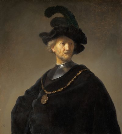 Gammal man med en guldkedja, 1631. av Rembrandt van Rijn