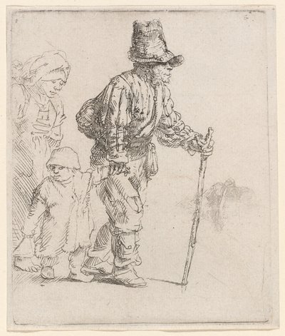 Bondfamilj på luffaren av Rembrandt van Rijn