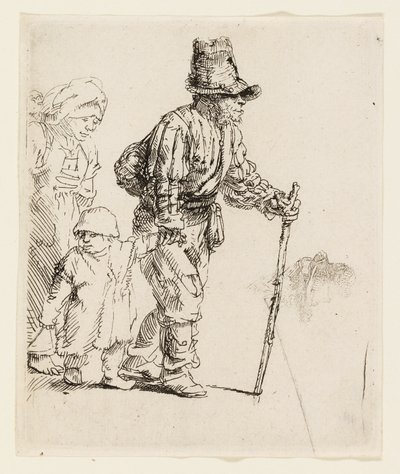 Bondfamilj på luffaren av Rembrandt van Rijn