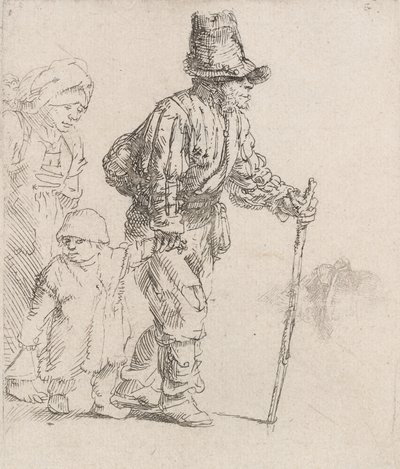 Bondefamiljen på luffaren, ca. 1652. av Rembrandt van Rijn