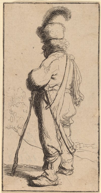 Polander lutad på en pinne av Rembrandt van Rijn
