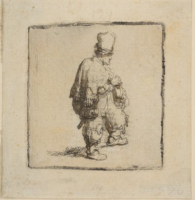 Polander stående med armarna korsade, 1630-40. av Rembrandt van Rijn