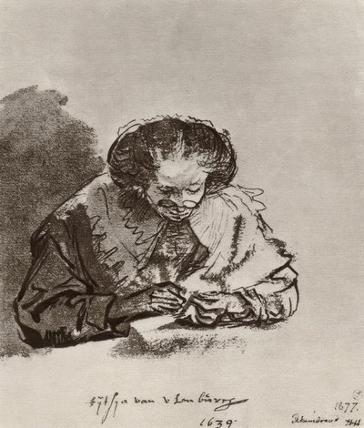 Porträtt av Titia van Uylenburgh av Rembrandt van Rijn