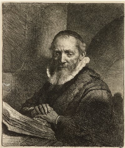 Porträtt av Jan Cornelis Sylvius, predikant, 1633. av Rembrandt van Rijn