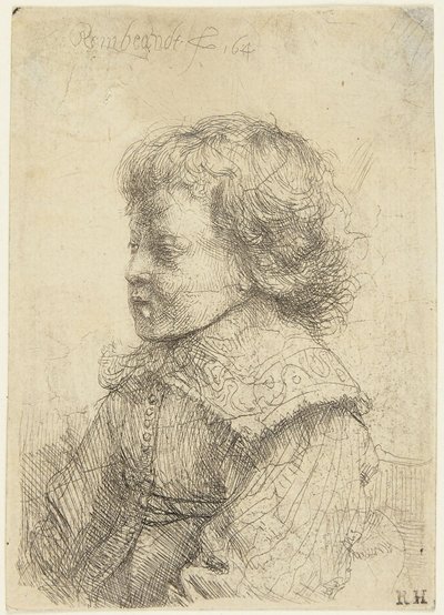 Porträtt av en pojke av Rembrandt van Rijn