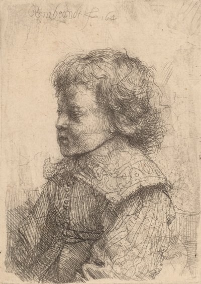 Porträtt av en pojke i profil, 1641. av Rembrandt van Rijn