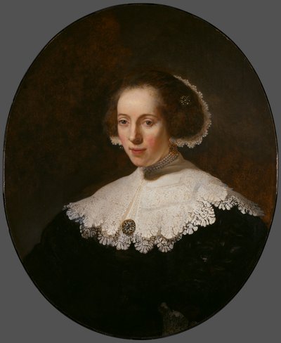 Porträtt av en kvinna, ca 1632-35 av Rembrandt van Rijn