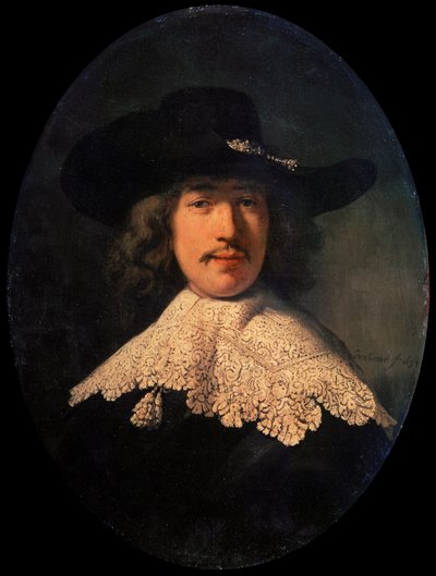 Porträtt av en ung man med spetskrage, 1634. av Rembrandt van Rijn