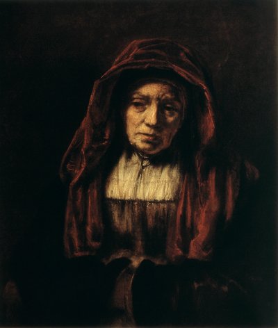 Porträtt av en gammal kvinna, 1654 av Rembrandt van Rijn