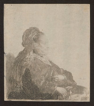 Porträtt av en mor av Rembrandt van Rijn