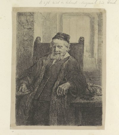 Portret van de goudsmid Jan Lutma Samling av åttiofem originaltryck (serietitel) av Rembrandt van Rijn
