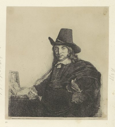 Portret van de schilder Jan Asselijn Samling av åttiofem originaltryck (serietitel) av Rembrandt van Rijn