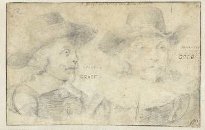Porträtt av Cornelis de Graeff och Frans Banningh Cocq av Rembrandt van Rijn